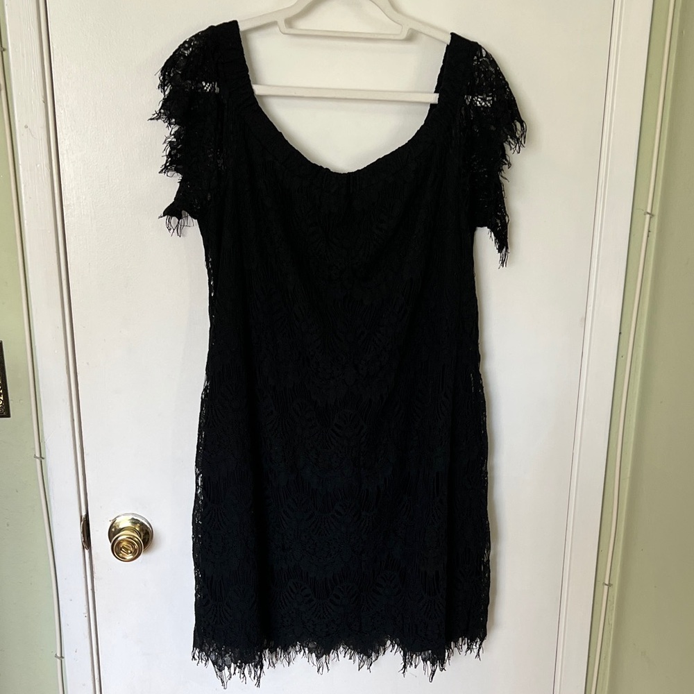 City Chic Black Lace Mini Dress